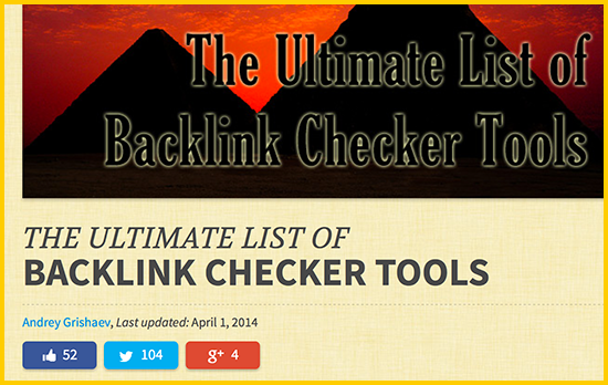 30+ Backlink Checker Tools for 2014
