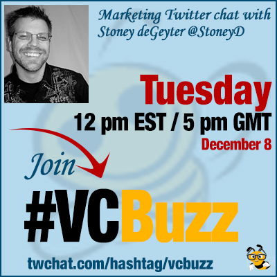 Content Brainstorming Twitter Chat with Stoney deGeyter @StoneyD #VCBuzz