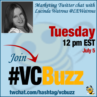 Visual Marketing Twitter Chat with Lucinda Watrous @LEWatrous #VCBuzz