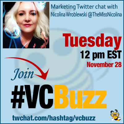 Visual Content Marketing Tips with Nicolina Wroblewski @TheMissNicolina #VCBuzz